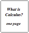 What is Calculus